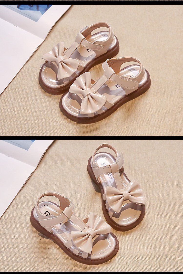 Flickorsandaler Sommar Barn Äkta Mjukt Läder Baby Öppen Tå Halkfri Bottom Små Prinsessor Mellanstora Och Stora Barn Strand_voghion.com