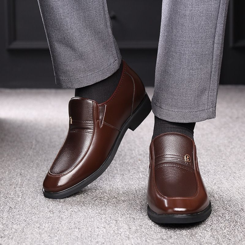 Zapatos de piel de algodón y felpa para hombre, invisibles, de 6 cm, estilo británico, con aumento de altura, adecuados para todas las estaciones, otoño e invierno._voghion.com