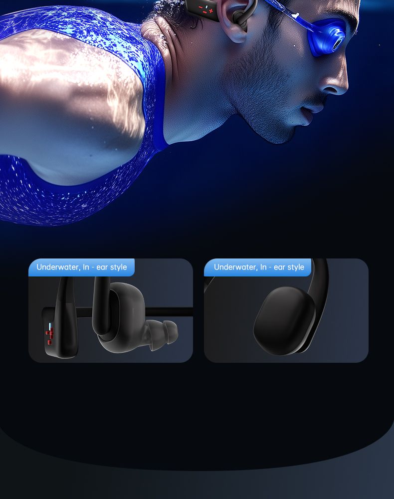 Swimming Bone Conduction Headphones Bluetooth MP3 Headsets_voghion.com