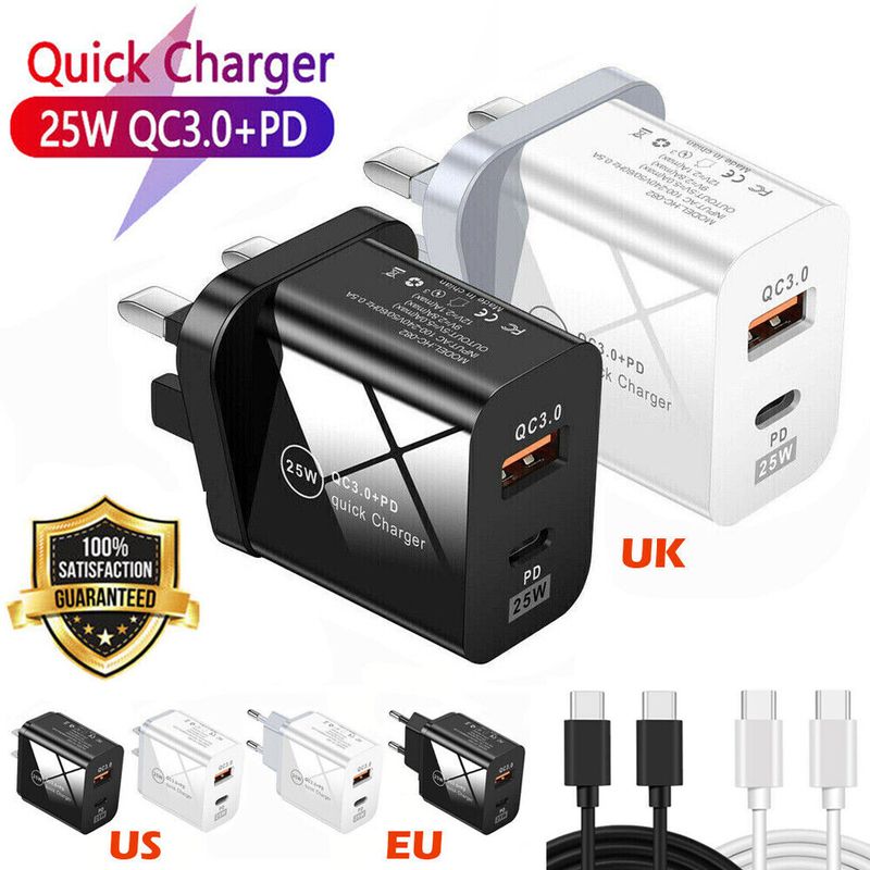 25W Typ USB-C Schnellladegerät Adapter für Samsung S24 Ultra S23 S22 S21 Plus_voghion.com