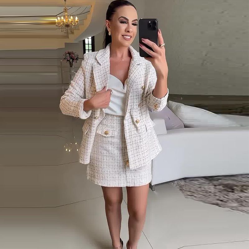 Frauen Kleidung mode frauen kleidung Französisch stil kleine duft temperament elegante rock anzug frauen_voghion.com