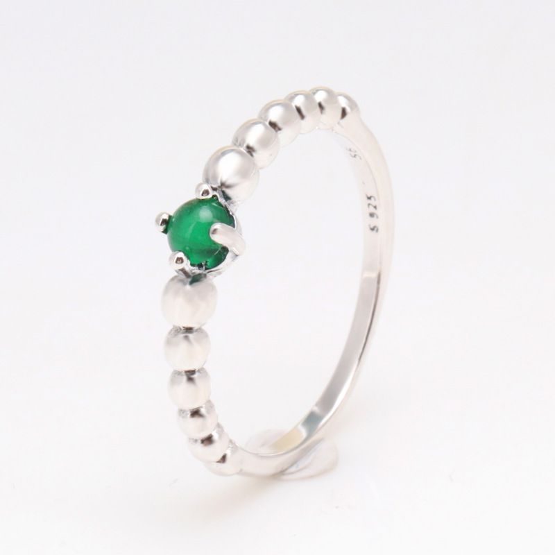 Anello da donna in rame bianco di dicembre, creativo, con zirconi intarsiati, anello di compleanno impilabile da donna_voghion.com