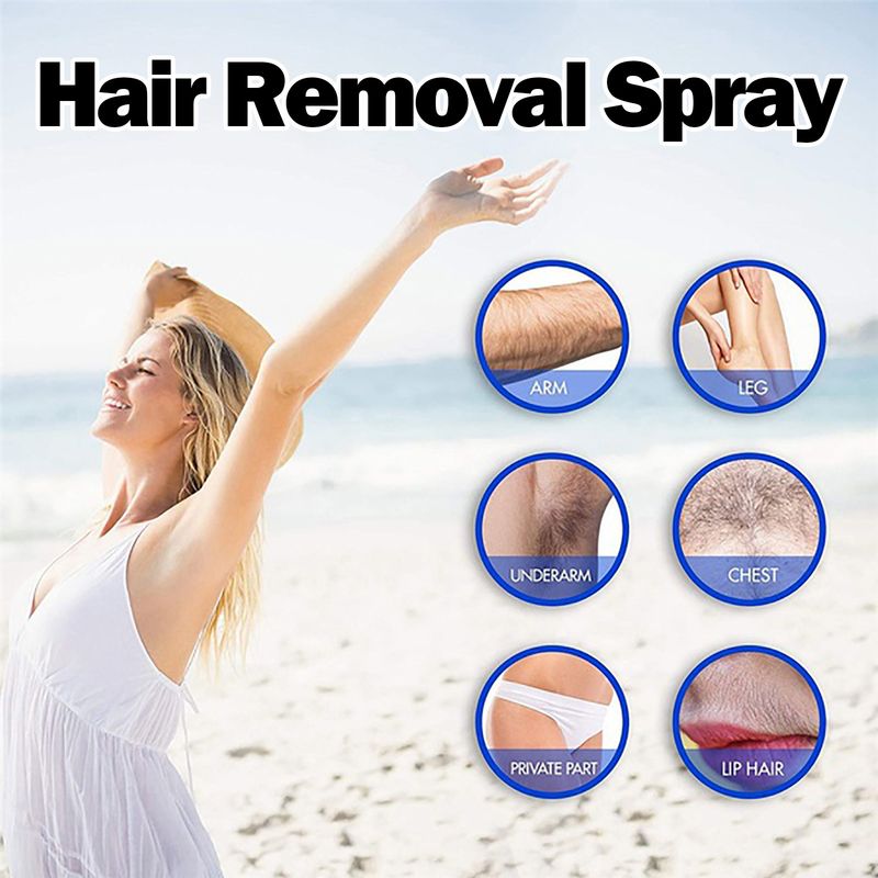 Smooth Hair Removal Spray Visa ķermeņa Padusu Matu noņemšana Gluds Maigs Mitrinošs Atsvaidzinošs Matu Noņemšanas Sprejs_voghion.com