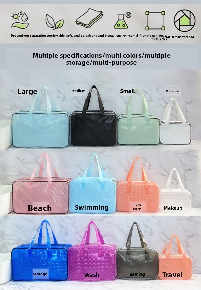 Dry Wet Separation Waterproof Bathing Fitness Swimming Wash Beach Bag Handheld Thickened Large Capacity New Model_voghion.com