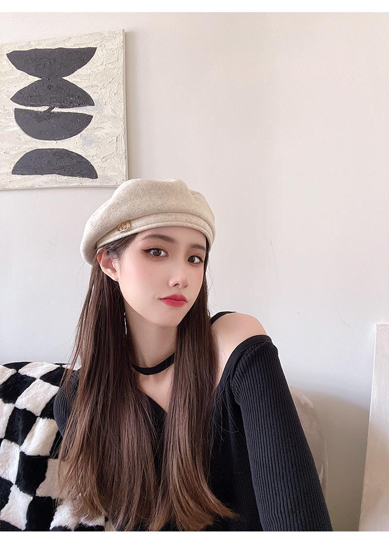 Women's Hats Internet celebrity hat women's winter and autumn versatile beret version retro woolen painter hat_voghion.com