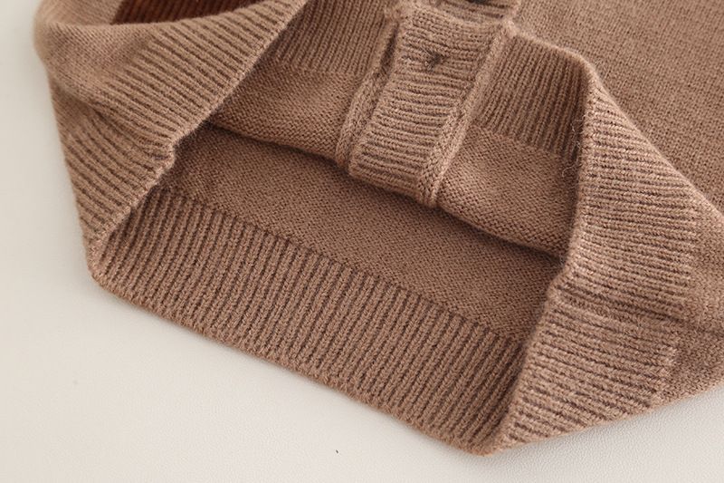 Pull ours en peluche à manches longues pour garçon, ensemble trois pièces, veste tricotée ample et décontractée, tendance, collection automne 2024_voghion.com