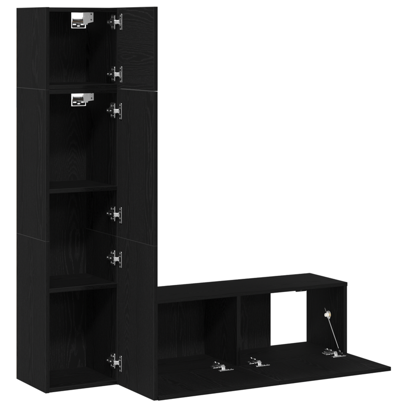 3-teiliges Wand-TV-Set in Schwarz Eiche_voghion.com