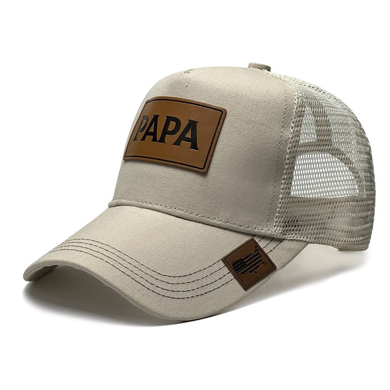 Unisex Stylish adventure series with PAPA lettering on leather label, suitable for fishing and wearing_voghion.com