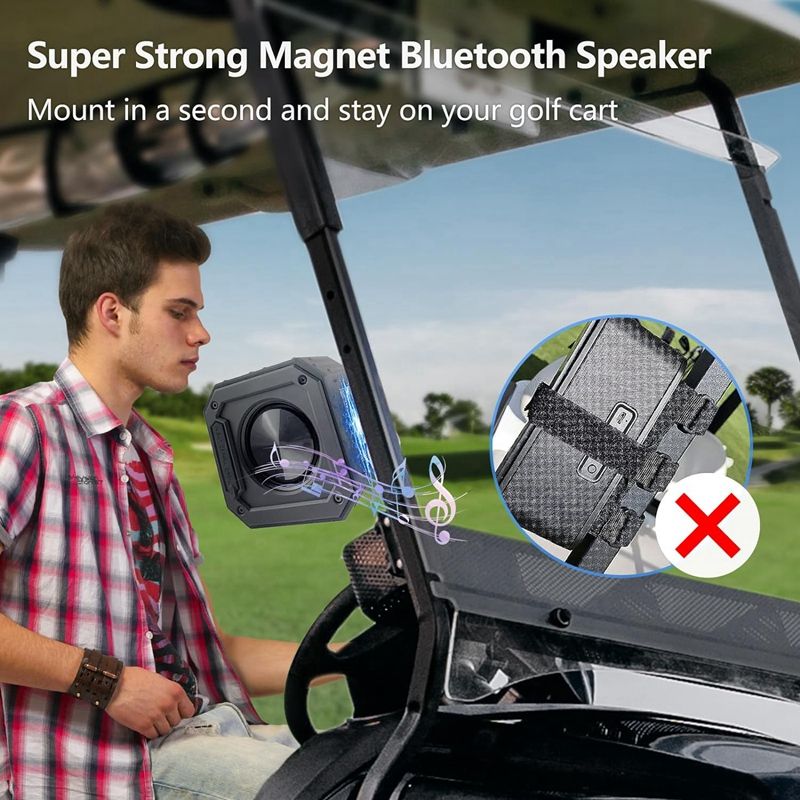 15W Portable Magnetic Bluetooth Speaker Golf Cart Accessories 1 PCS_voghion.com