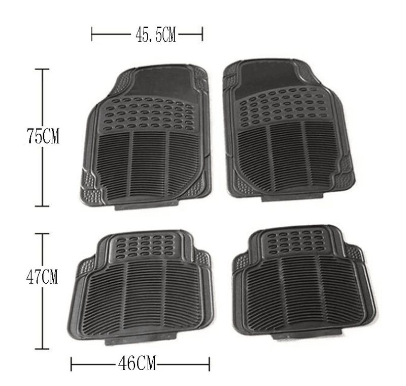 PVC Four-piece Car Foot Mat Easy To Clean, Dirty And Wear-resistant Carpet Foot Mat For Cars_voghion.com