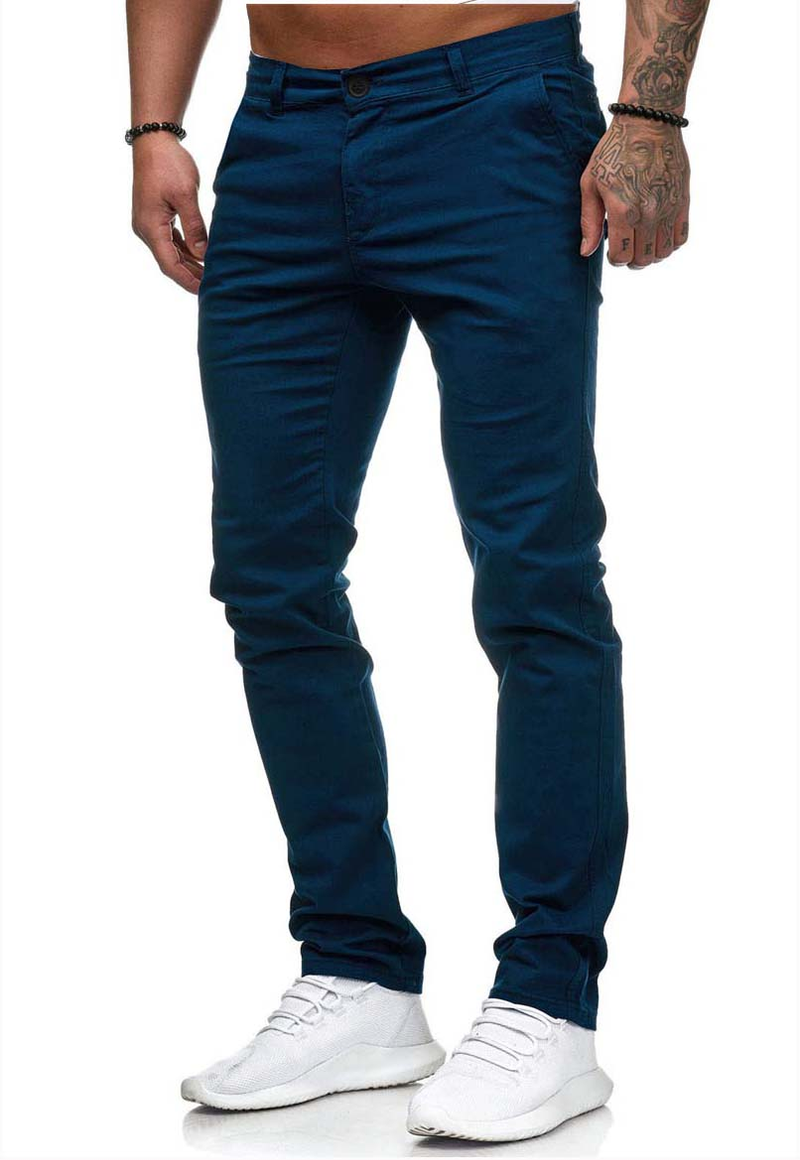 Pure Color Men's Casual Trousers Slim Fit Pants For Men Cargo Pants Clothing Style Long Trousers And Versatile 2023 Pant_voghion.com