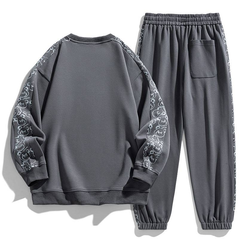 Conjunto de ropa deportiva para hombre, conjunto de otoño con ropa elegante, sudadera informal para correr de primavera y otoño_voghion.com