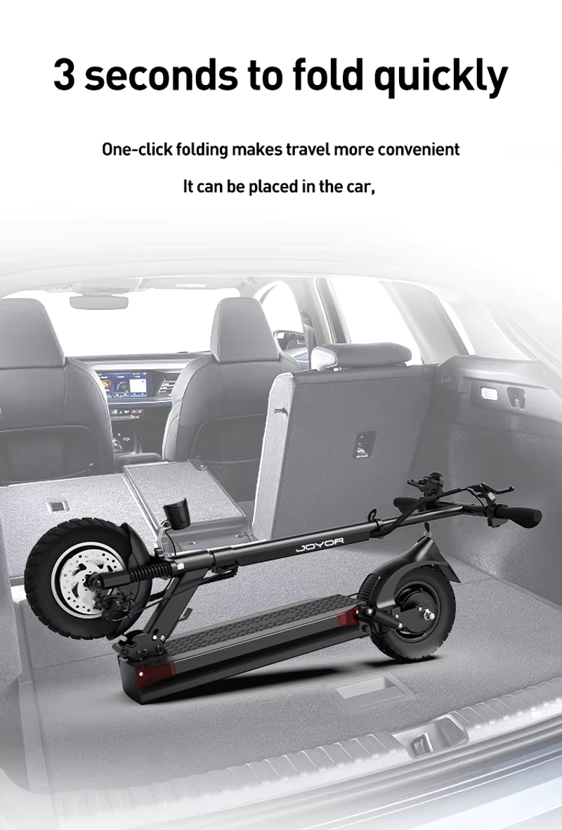JOYOR Y6S pieaugušo elektriskais skrejritenis 500 W motors 48V18AH litija akumulators maksimālā izturība 70 km 10 collu riepu LCD displeja escooter_voghion.com