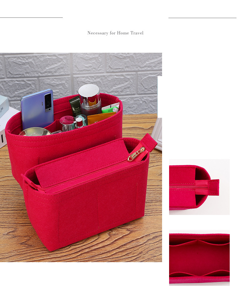 Tascheneinsätze Offener Reißverschluss Bucket Bag, Innenfuttertasche, Innenfuttertasche, Stütztasche, Mitteltasche, Funktionelle Aufbewahrungstasche_voghion.com