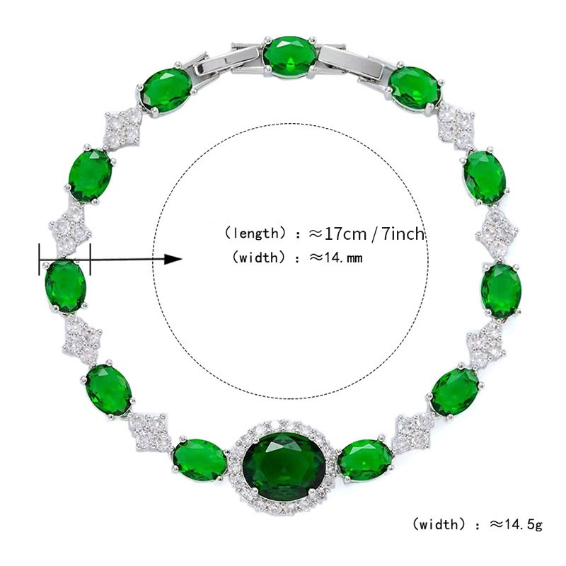 Damenschmuck, geometrisches Muster, versilbertes Kupfer-Zirkon-Armband mit großen Edelsteinen, modisches Unisex-Design für den Alltag_voghion.com