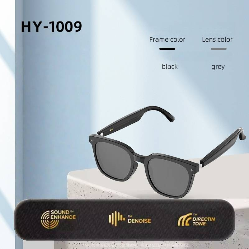 HY-C8 AI Smart Glasses With Bluetooth & Real-Time Translation For 75 Languages, Wireless Earbuds, Conference Interpreter, Hands-Free Office Assistant_voghion.com