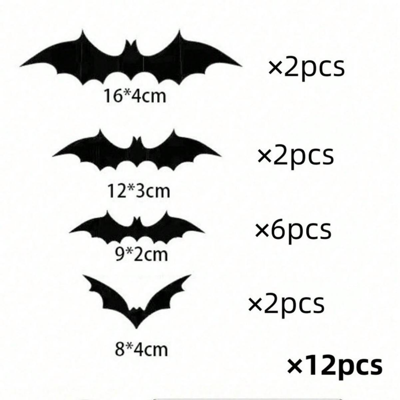 Halloween Atmosphere Party Window Decoration, Wall Beautification And Decoration, Three-dimensional LED Purple Lights, Bats, Green Lights, Spiders_voghion.com