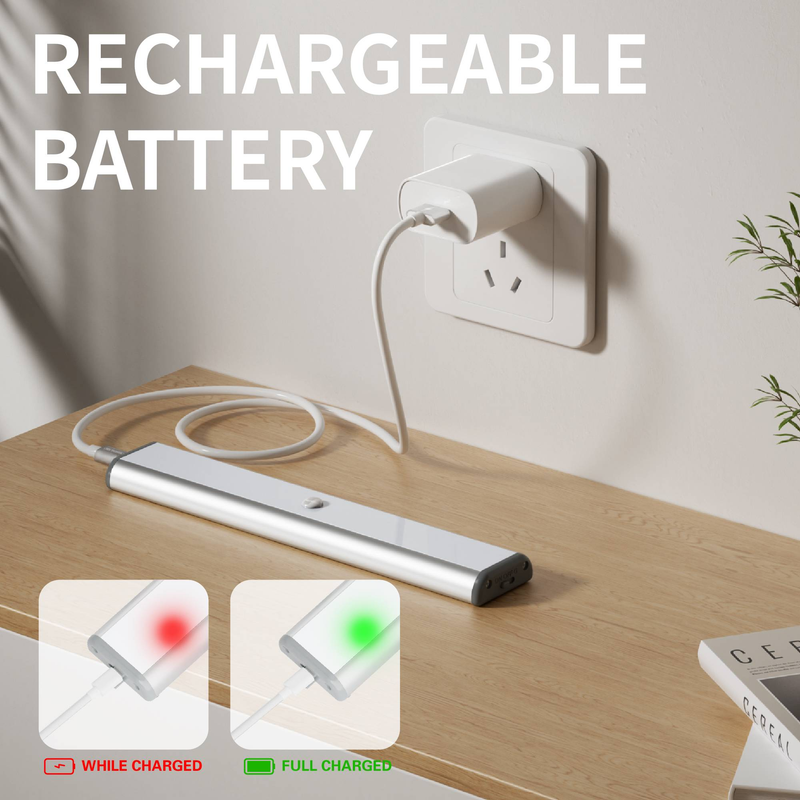 Luce per armadio con sensore di movimento da 7,48 pollici, luce ricaricabile wireless sottopensile a 10 LED bianco freddo (set da 3)_voghion.com