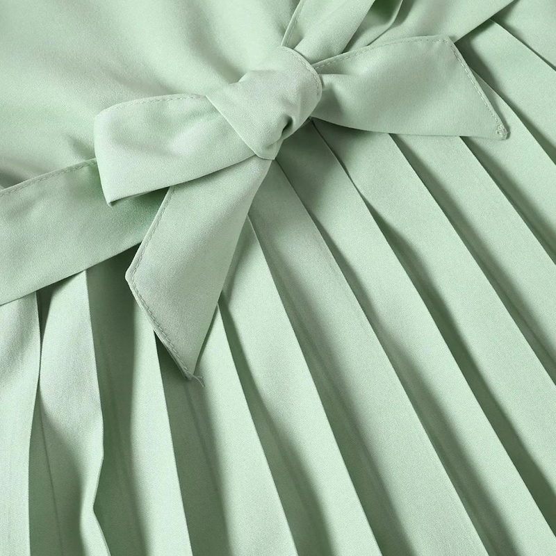 Robe bustier à volants pour fille, couleur unie – 100 % polyester, robe de princesse d'été de classe A pour les 3 à 8 ans (100 à 140 cm)_voghion.com