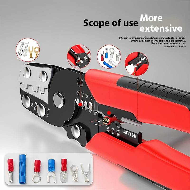 Professional Multi-Function Wire Stripper Cutter - Ergonomic Cable Stripping Tool With Crimping Function For Electricians_voghion.com