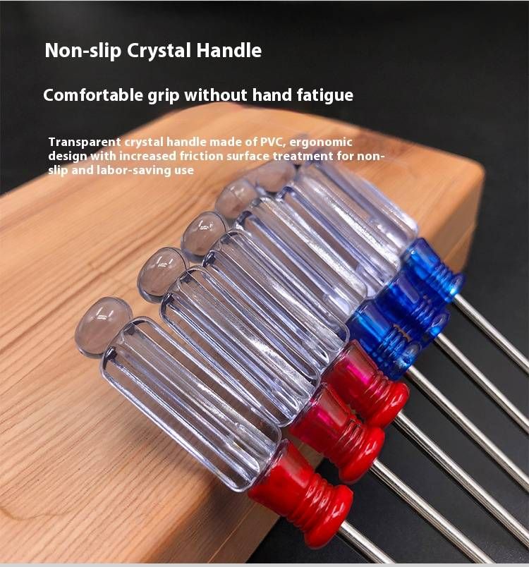 Modern Minimalist Magnetic Screwdriver Set – Transparent Handle Repair Tool For Phones, Laptops & Small Electronics (1/5/10-Piece Or 6-in-1 Kit)_voghion.com