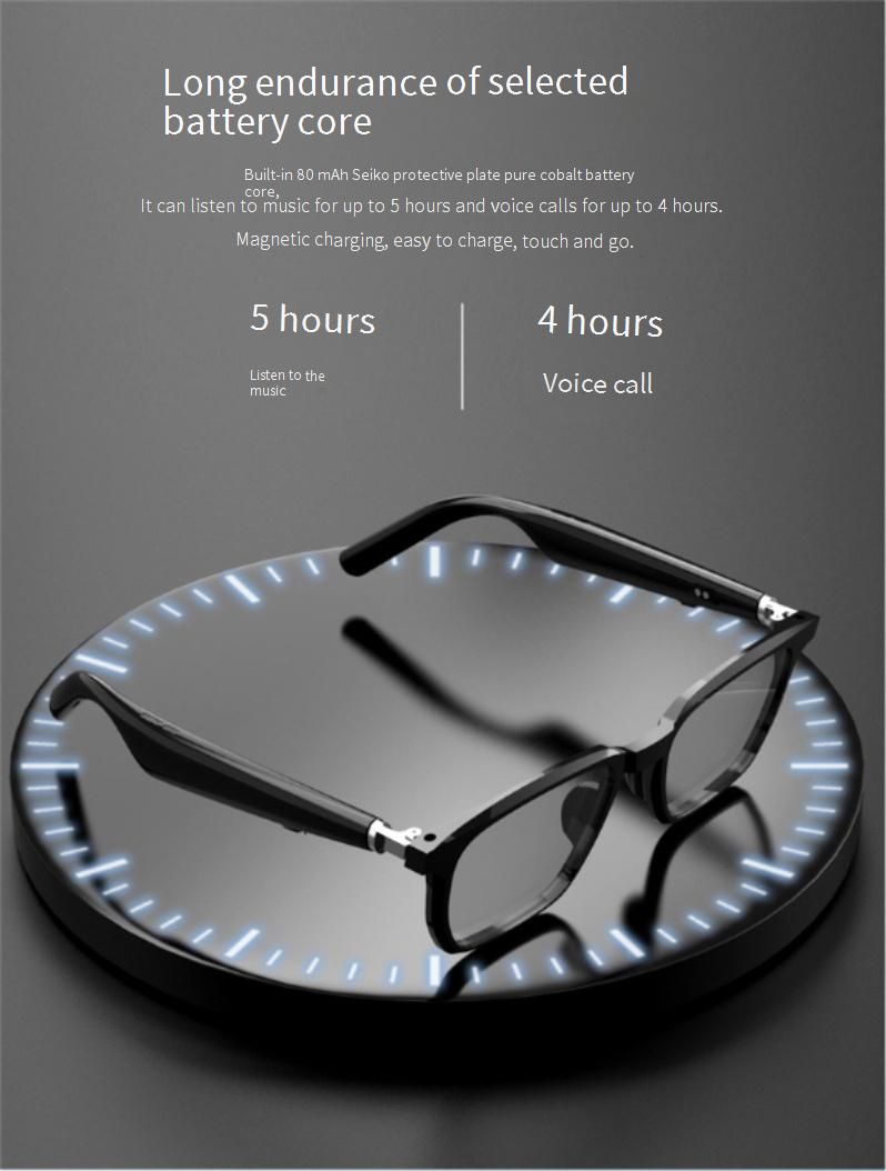 TROZUM Smart Glasses G01-09 – Bluetooth Sunglasses With HD Camera, Hands-Free Calls & Music (Black/White)_voghion.com