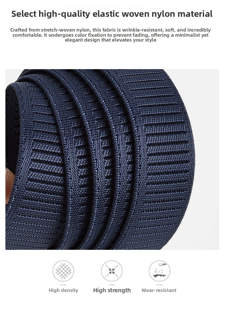 Herrengürtel aus Nylon mit Automatikschnalle, vielseitig einsetzbar für Business und Freizeit_voghion.com