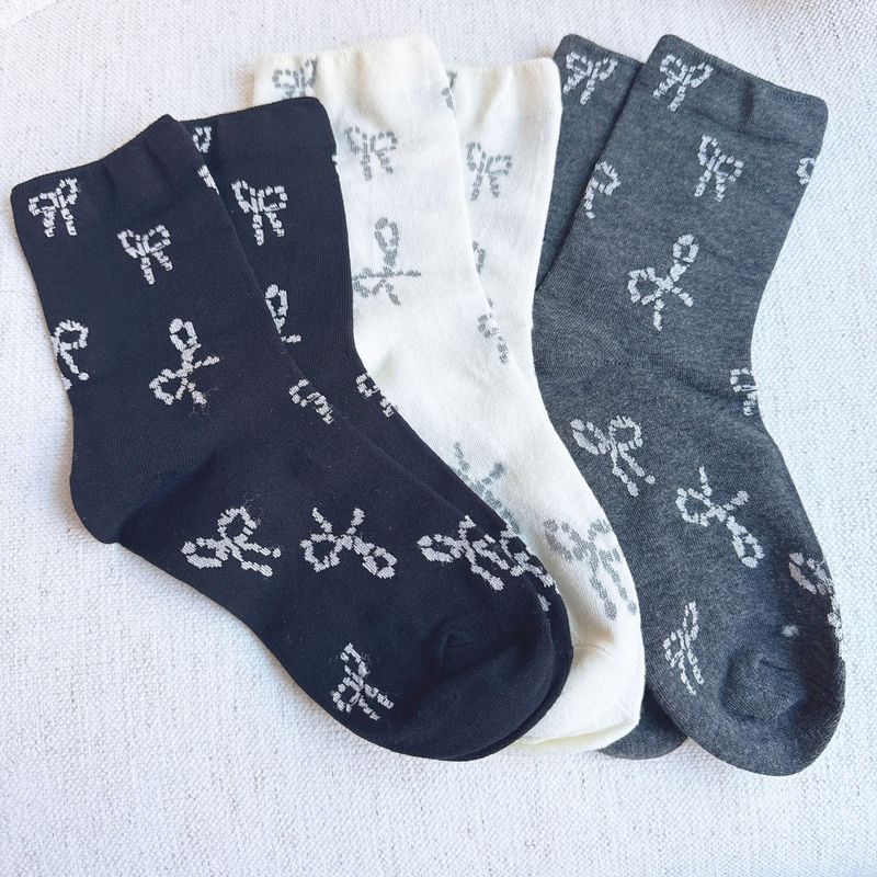 Lovely Bows Around Socks Set Of 3_voghion.com