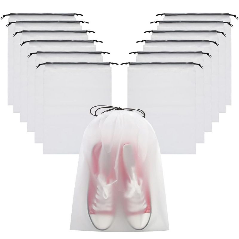 Blank Transparent Frosted Drawstring Bag Underwear Shoes And Socks Storage Bag Travel Storage Bag_voghion.com