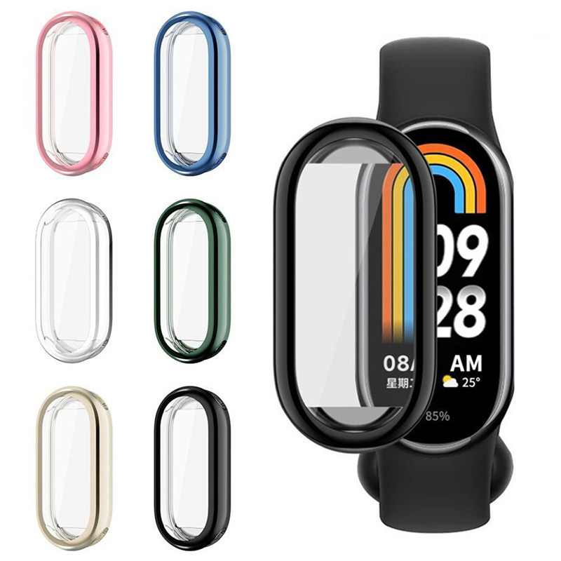 Funda para Mi Band 8, accesorios para Mi Band 8, protector de pantalla integral para reloj inteligente Xiaomi Mi Band 8_voghion.com