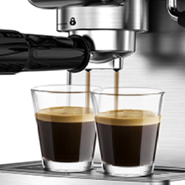 W1002P292428 1350W Semi-automatic Coffee Machine 20Bar Professional Concentrated Coffee Maker Compatible With ESE POD 1.5L Water Tank, Capsule Filter And Foaming Steam Wand Single_voghion.com