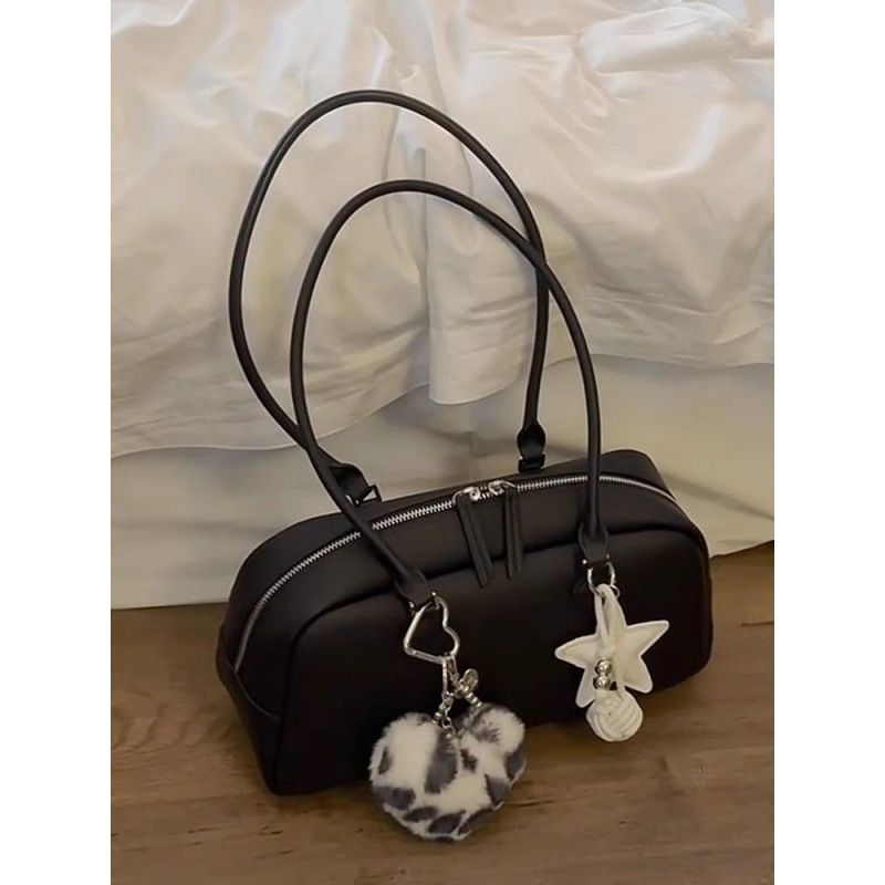 Black Elegant Armpit Stick Women's 2025 Fall And Winter New Boston Large Capacity Commuter Shoulder Handbag Fashionable Hundreds Personalized_voghion.com