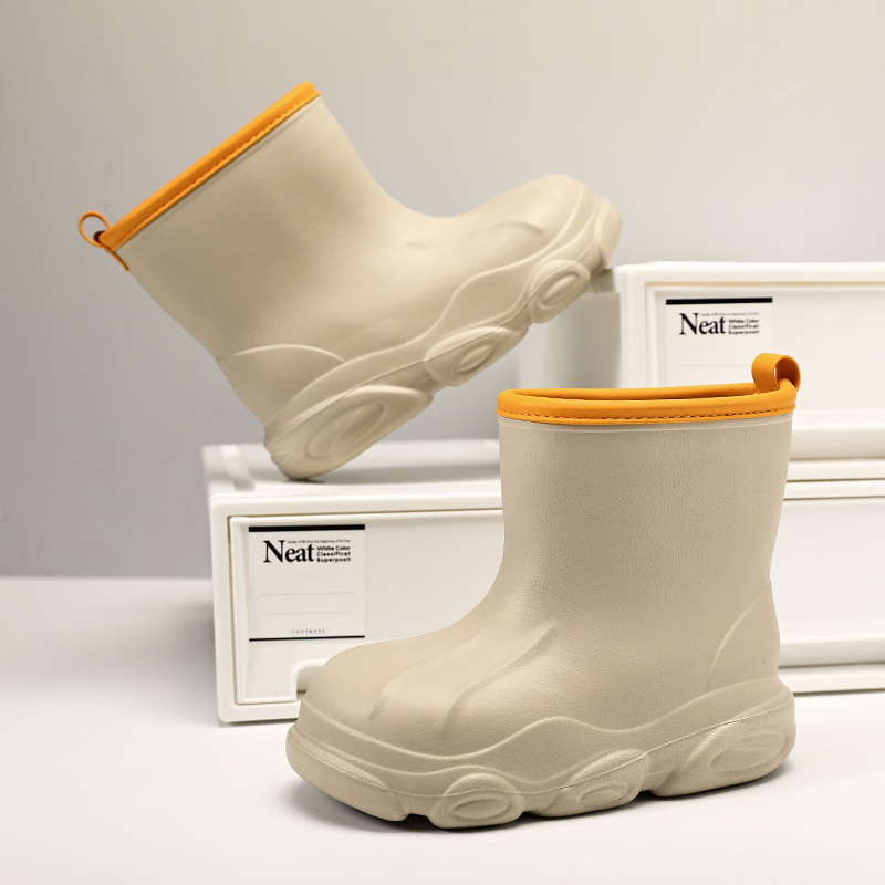 Regenstiefel für kleine Mädchen und Jungen, Gummistiefel für draußen, wasserdicht, zum Hineinschlüpfen, für Kinder, Gartenstiefel, leicht, mehrfarbig_voghion.com