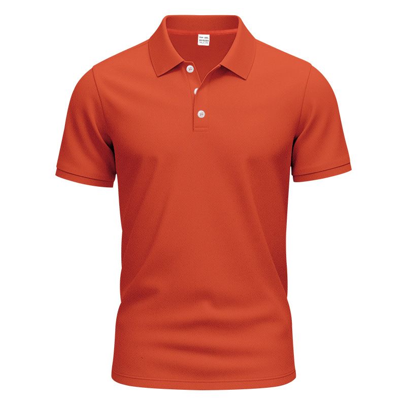 Pánské jednoduché rychleschnoucí polo tričko v golfovém stylu s volným prodyšným límcem a krátkým rukávem_voghion.com