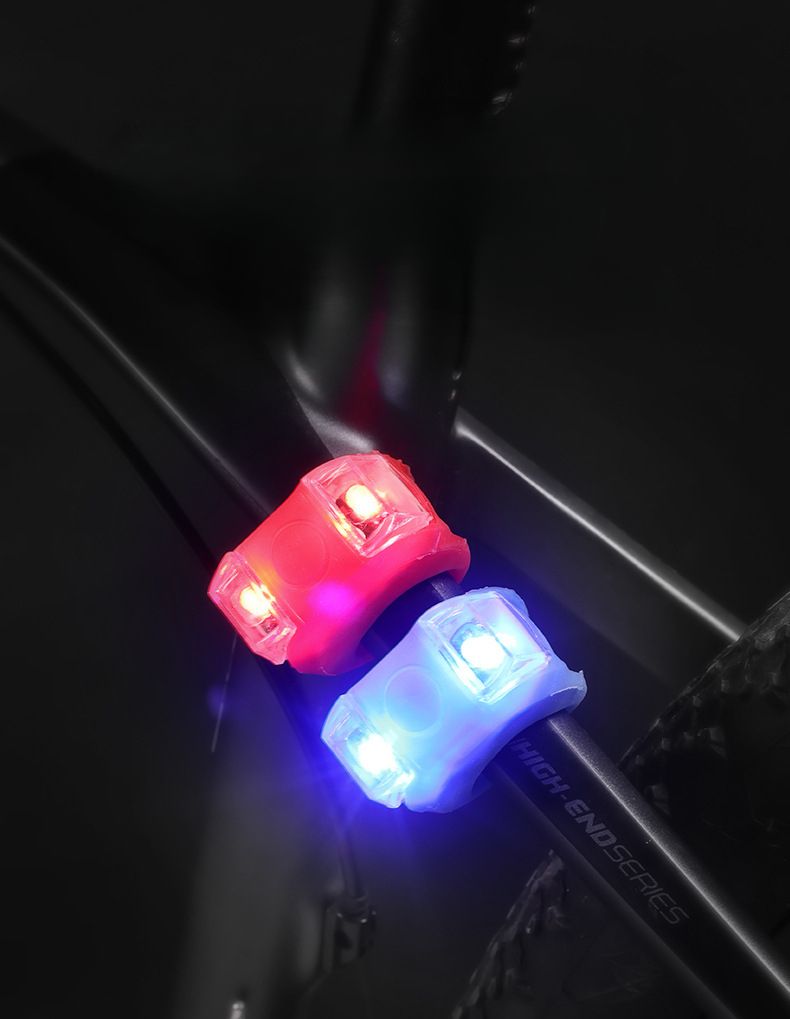 6th Generation Mountain Bike Frog Front Tail Silicone Warning Light Bicycle Riding Gear_voghion.com