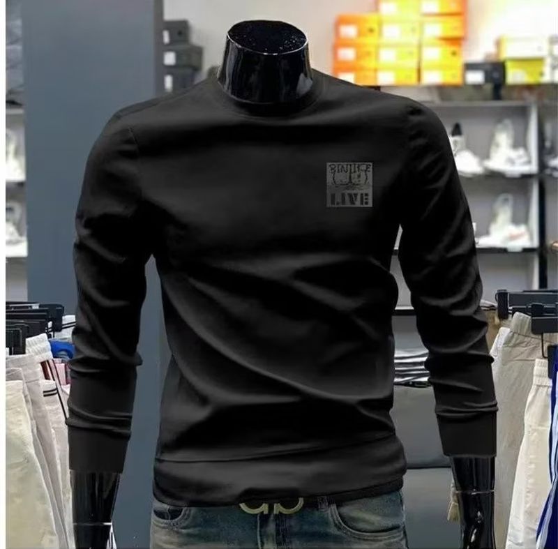 Herretøj Crewneck Sweat Mænds Løst Design Sense Smiley Print Amerikansk stil Retro Instagram Style Moderigtigt mærketop til forår og efterår_voghion.com