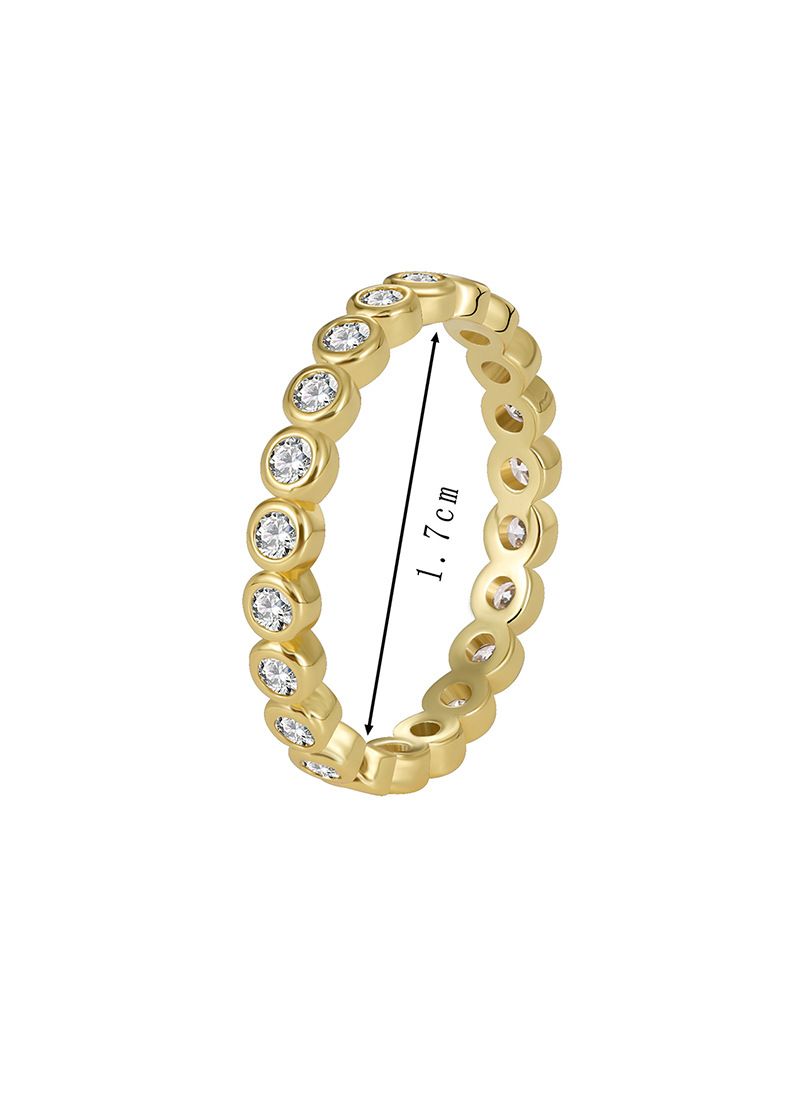 Anello semplice e versatile con design a nicchia, in ottone leggero di lusso placcato oro, con micro intarsi in zirconio bianco, anello per dito indice_voghion.com