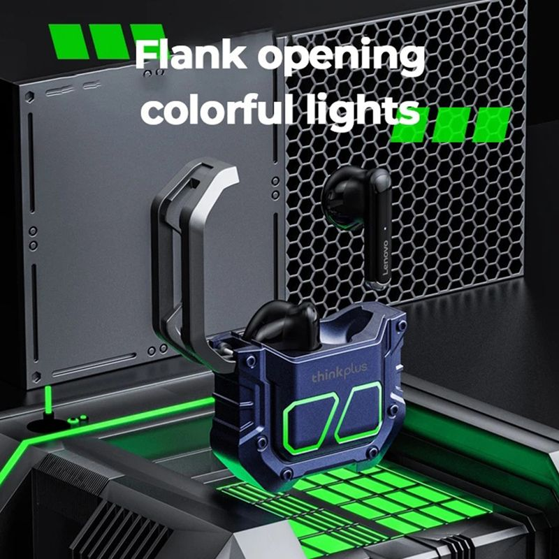 1 Paar Kopfhörer Dual Mode Switching Gaming Bunte Lichter Mecha Style Design Version Anruf Wasserdicht Wireless Bluetooth_voghion.com