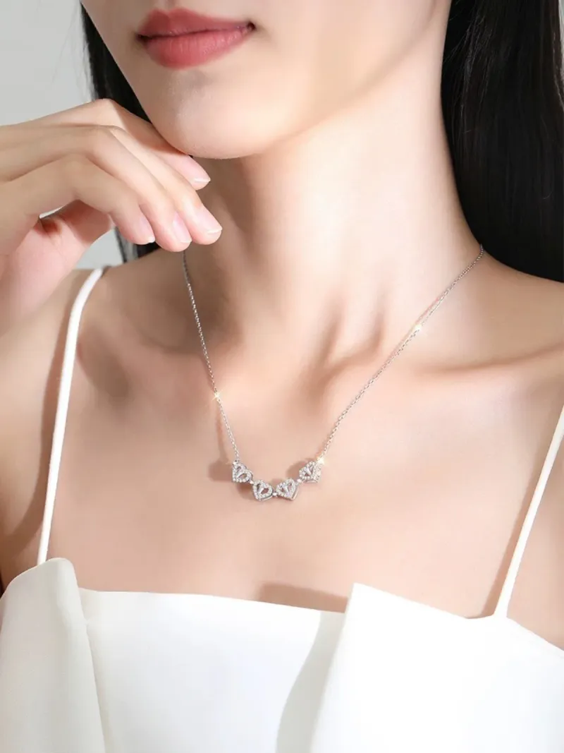 S925 Sterling Silber Liebeskette mit vierblättrigem Kleeblatt – Boutique-Handwerkskunst, Bestseller, Designer-Originalschmuck_voghion.com