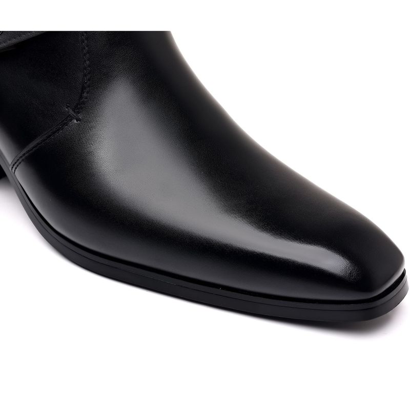 Austrian 9093 New England Stiefel Nieten Personalisierte Mid Top High Heels Herrenschuhe_voghion.com
