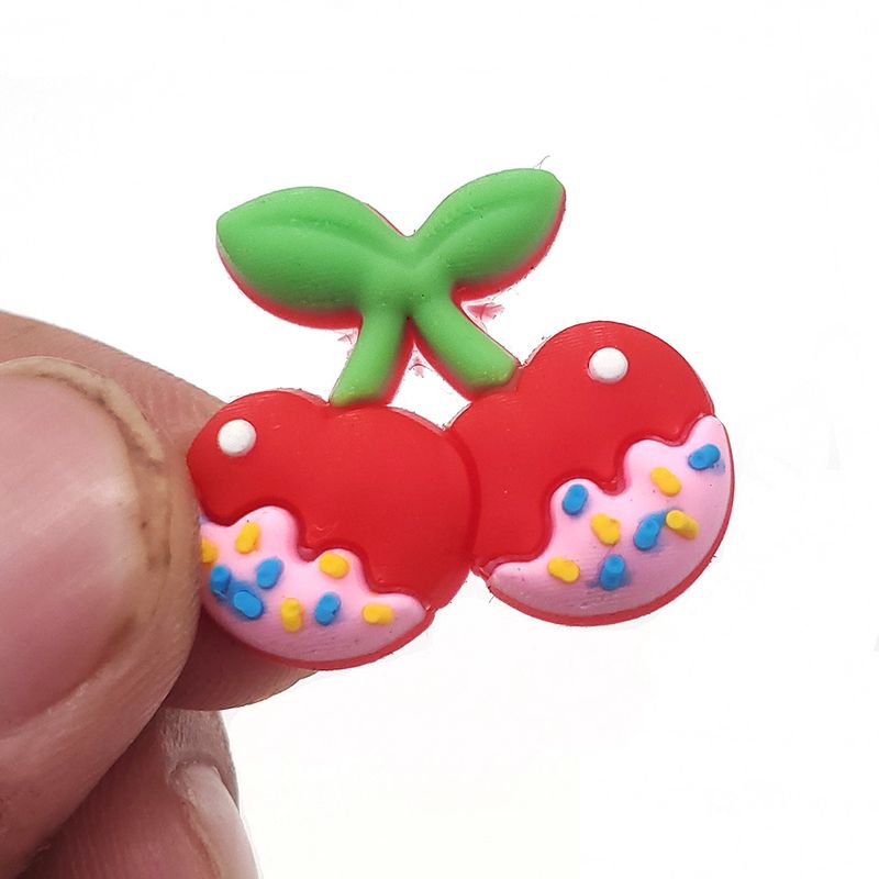 Accessoires de fruits de dessin animé chaussures en caoutchouc souple PVC boucle de chaussure de fleur boucle décorative_voghion.com