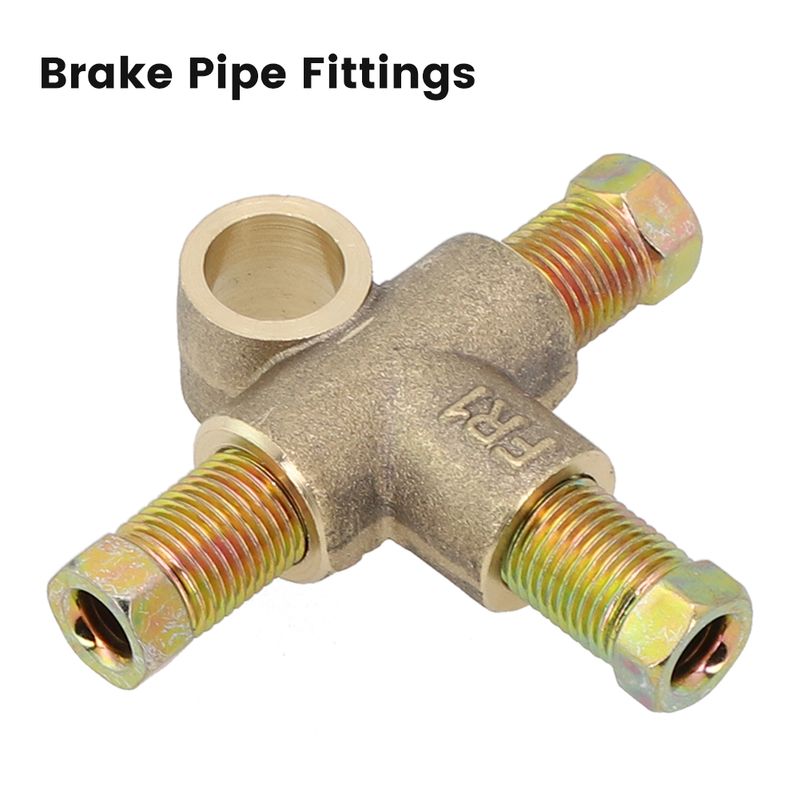 1set Motorcycle Unions 10mm 3/16" Pipe Way Brake T Piece Tee 3 Male Nuts Long Union Accessorie_voghion.com
