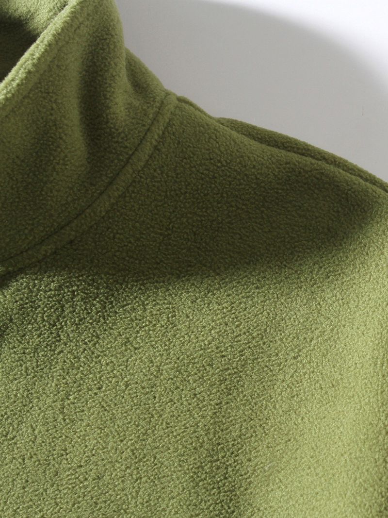 Chaqueta informal con capucha y cremallera para hombre - Sudadera ligera con cuello alto y forro polar para otoño e invierno (gris, negro, verde, beige)_voghion.com