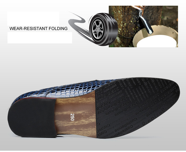 Spitz zulaufende Herrenschuhe für Friseure, trendige kleine Lederschuhe mit glänzendem Steinmuster_voghion.com