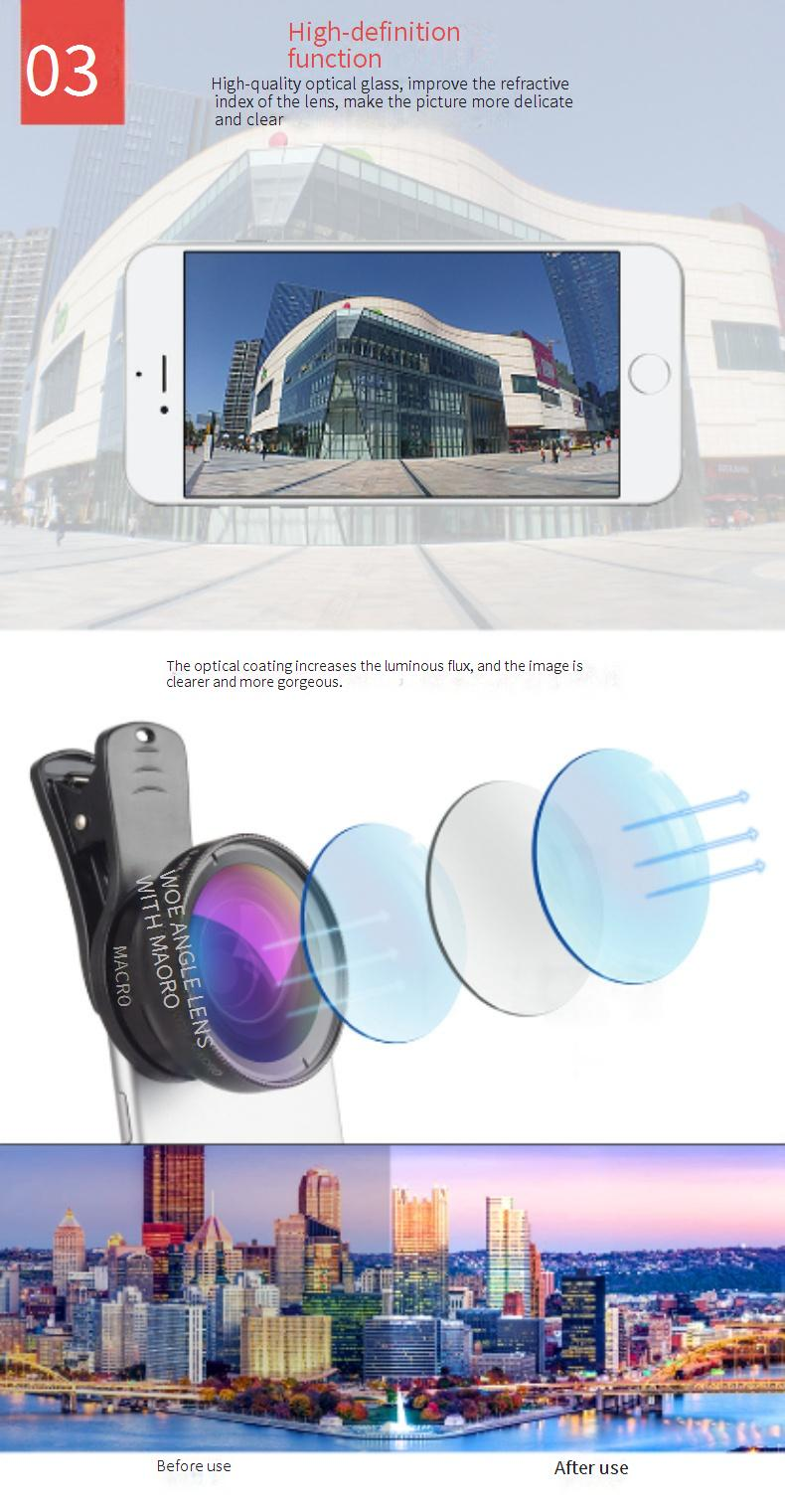 Objektiv za mobilni telefon 0,45x univerzalni ultra širokokotni 12,5x makro SLR fotoaparat s posebnimi učinki zunanji fotoaparat_voghion.com