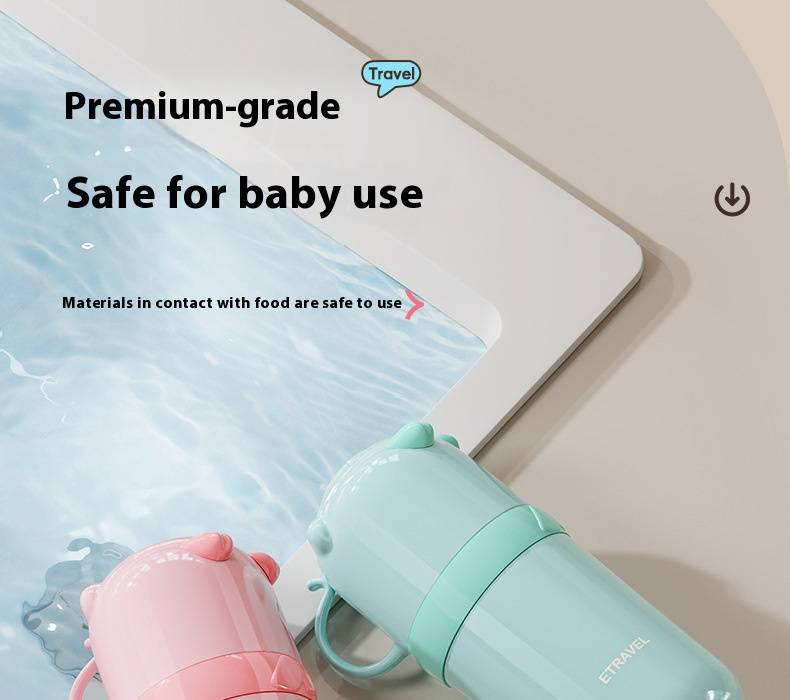 Portable Kids Travel Toothbrush Cup Set With Storage Case - Cute Pig Design, Tritan Material, Lightweight & Durable For Boys & Girls_voghion.com