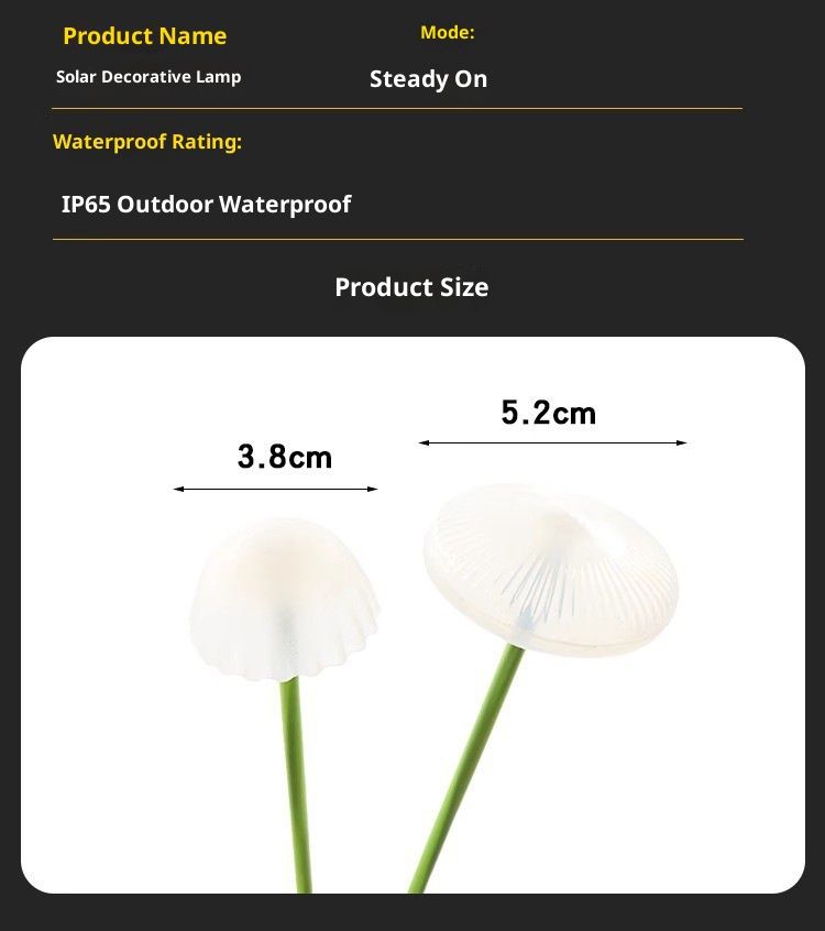 Luci da giardino a LED a forma di medusa alimentate a energia solare: illuminazione decorativa impermeabile per esterni con accensione automatica dal tramonto all'alba e sensore di movimento_voghion.com