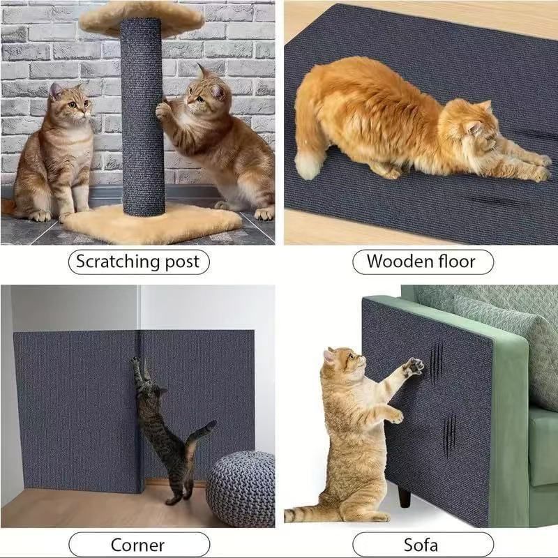 Protector de sofá antiarañazos, autoadhesivo, recortable, para muebles, resistente al desgaste, adhesivo protector de pared con diseño de gato_voghion.com