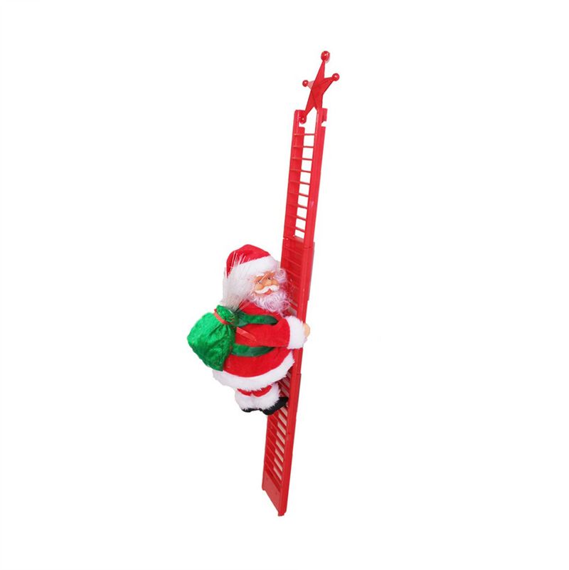 2024 Santa Claus Doll Climbing Ladder With Music Christmas Tree Ornaments Decorations For Home 2023 Navidad New Year Kid_voghion.com
