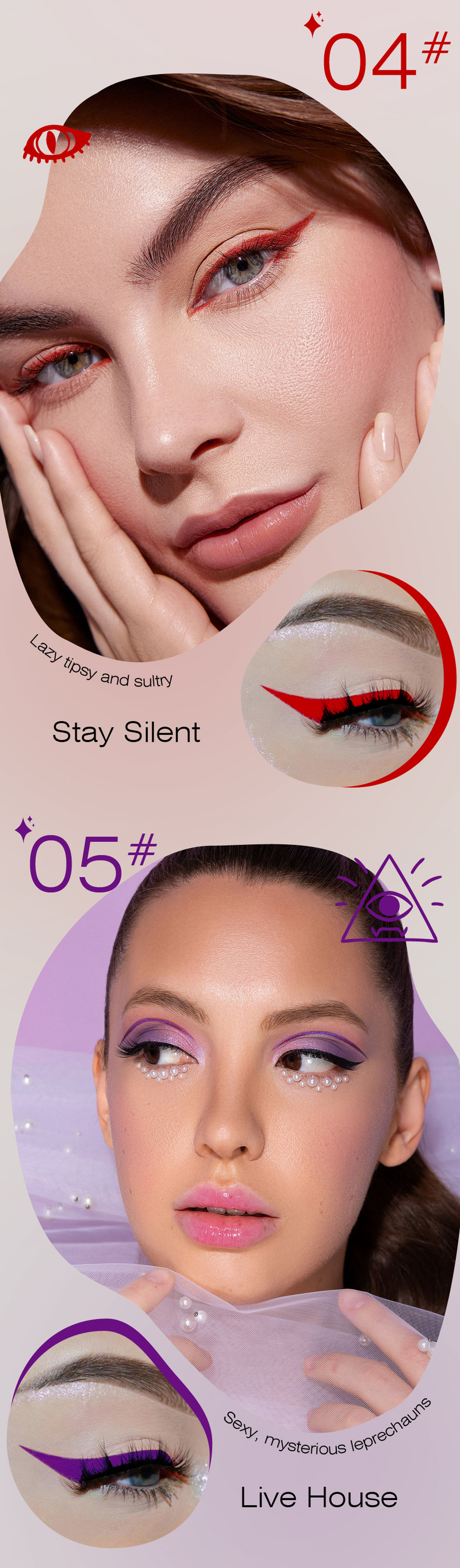 Eyeliner mat imperméable professionnel 8 couleurs, cosmétiques de beauté professionnels longue durée pour fête et Performance_voghion.com